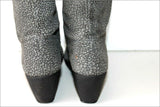 Bottes Compensées Cuir Souple Epais Gris chiné Doublées Cuir T 38 TTBE