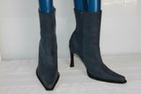 SPIRIT Bottines à Hauts Talons   Textile Rayé Bleu et Noir T 40  TTBE