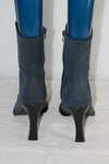 SPIRIT Bottines à Hauts Talons   Textile Rayé Bleu et Noir T 40  TTBE