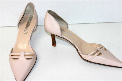 MINELLI Escarpins Pointus Tout Cuir Ivoire T 37 TBE