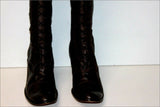 KARSTON Mi Bottes à Lacets Cuir Marron Foncé Talons Bobines T 41 BE