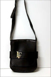 LOUIS FERAUD Sac Vintage Sacoche Cuir Marron Foncé Bandoulière TBE