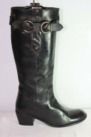 Bottes BUTTERFLY  Cuir Noir T 37  TBE