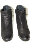 JONAK Bottines Boots Croute de Cuir  Noir Doublées Cuir Doubles Zips T 41 TBE