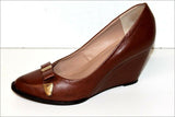 SAN MARINA Escarpins Compensés Cuir Marron Noisette T 36 TTBE