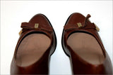 SAN MARINA Escarpins Compensés Cuir Marron Noisette T 36 TTBE