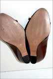 SAN MARINA Escarpins Compensés Cuir Marron Noisette T 36 TTBE