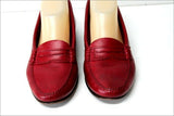 MC Mocassins Tout Cuir Rouge Foncé T 37 TBE