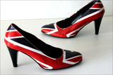 LUDOVICO Escarpins Cuir Verni Motif Anglais T 35 BE