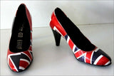 LUDOVICO Escarpins Cuir Verni Motif Anglais T 35 BE