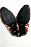 LUDOVICO Escarpins Cuir Verni Motif Anglais T 35 BE