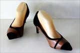 LAURA CLEMENT Escarpins Bicolore Cuir et Daim T 41 TBE