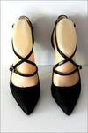 SAN MARINA Escarpins Cuir Noir Doublées Cuir Talons Aiguilles T 36 TBE
