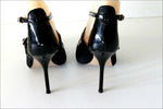 SAN MARINA Escarpins Cuir Noir Doublées Cuir Talons Aiguilles T 36 TBE