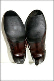 Bottines Boots Vintage cuir Façon Reptile Cognac T 35 TTBE
