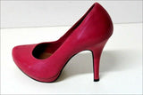 SAN MARINA Escarpins Cuir Rose Fushia Hauts Talons T 37 TBE