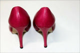 SAN MARINA Escarpins Cuir Rose Fushia Hauts Talons T 37 TBE