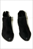 ANDRE Boots Daim Noir Doublées Cuir Zips Arrière Talon T 41 ETAT NEUF