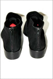 ANDRE Boots Daim Noir Doublées Cuir Zips Arrière Talon T 41 ETAT NEUF