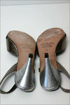 CARISMA Sandales Vintage Cuir Argenté et Doré T 38 BE