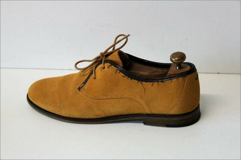 M.MOUSTACHE Derby Vintage Daim Ocre doublés cuir T 41 BE