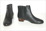 MINELLI Boots Cuir Lisse Noir Doublées Cuir Bouts Ronds T 37 ETAT NEUF