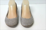 MINELLI Ballerines Velours Gris Strass Doublées Cuir T 37 TBE