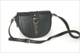 ANDRE Sac Besace PVC Noir Trois Compartiments TBE