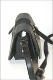 ANDRE Sac Besace PVC Noir Trois Compartiments TBE