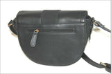 ANDRE Sac Besace PVC Noir Trois Compartiments TBE