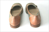 KESSLORD Escarpins Toile Vert Kaki et Cuir Marron Clair T 40 BE