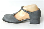 SAN MARINA Salmé Escarpins Velours Gris Doublés Cuir T 40 TTBE