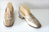 HEYRAUD Escarpins Tout Cuir Vanille Nacré Broderie T 38 BE