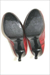 MINELLI Escarpins à Talons Tout Cuir Imprimé Reptile Rouge T 38 TBE