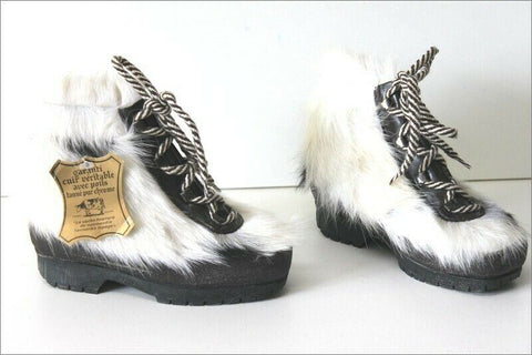 PICHETTE Boots Enfants Neige Fourrées Laine  Vintage T 29  ETAT NEUF
