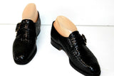 STEPHANE KELIAN  Derby Vintage à Boucles Tout Cuir Tressé Noir T 35 TBE