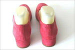 MANFIELD Escarpins Tout Cuir Velours Rose Framboise T 36 TBE