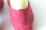 MANFIELD Escarpins Tout Cuir Velours Rose Framboise T 36 TBE