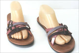 KICKERS Sandales Cuir Lanières Pastelles Talons Plats T 41 TTBE