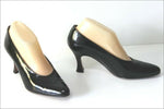 JB MARTIN Escarpins à Talons Tout Cuir Verni Noir T 4.5 / 38 TBE