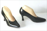 JB MARTIN Escarpins à Talons Tout Cuir Verni Noir T 4.5 / 38 TBE