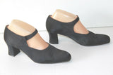PARALLELE Escarpins Toile Satinée Noire Doublés Cuir T 5/ 38 TBE