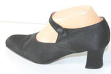 PARALLELE Escarpins Toile Satinée Noire Doublés Cuir T 5/ 38 TBE