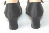 PARALLELE Escarpins Toile Satinée Noire Doublés Cuir T 5/ 38 TBE