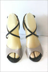 VICENZA Escarpins Tout Cuir Verni Bicolore T 37 TBE