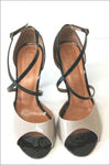 VICENZA Escarpins Tout Cuir Verni Bicolore T 37 TBE