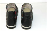 DESIGUAL Bottines Boots Cuir Noir Bandes Elastiquées Imprimées T 36 TBE