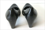 SAN MARINA Escarpins Cuir  Noir Doublés Cuir  T 40 TBE