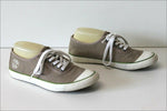 KICKERS TENNIS Basses Toile Beige Façon Lin T 37 TBE