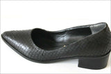 SAN MARINA Escarpins Cuir Façon Reptile Noir T 36 TBE